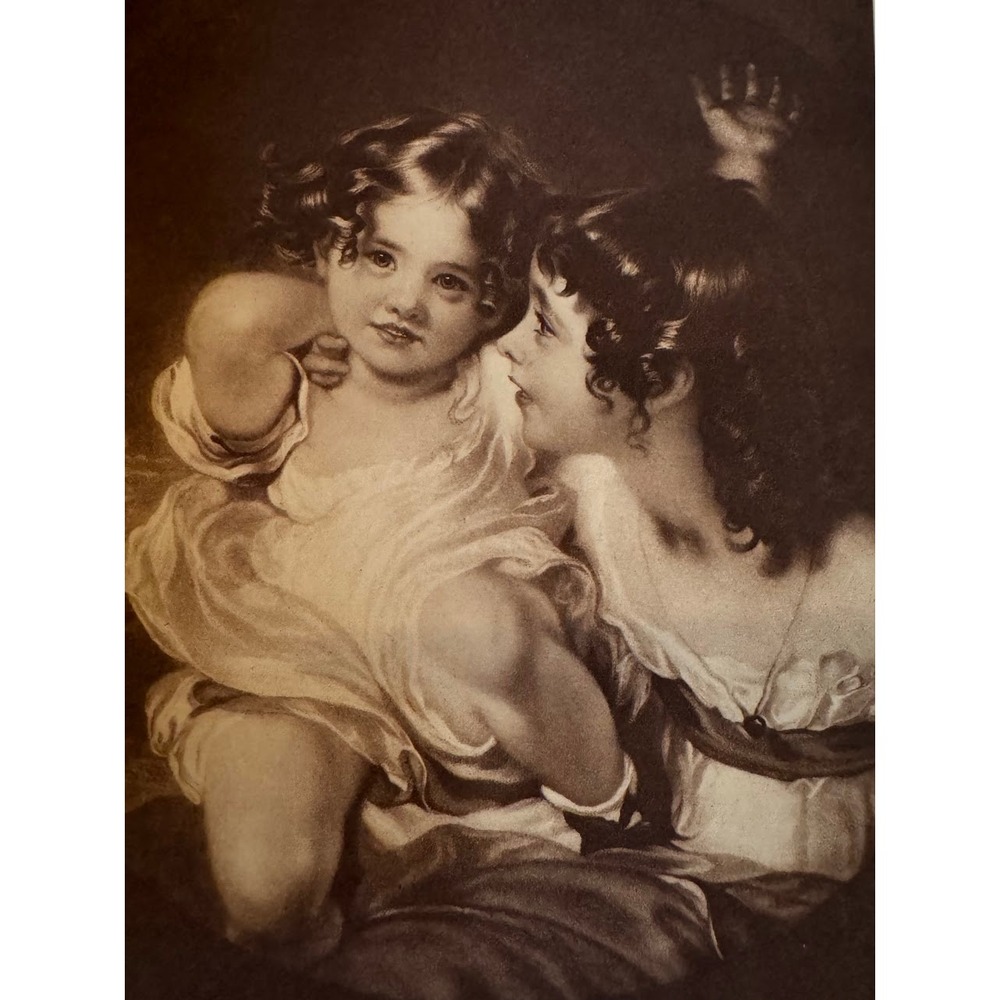 The Calmady Children By Lawrence Vtg 1913 Print Cardboard Frame Backing Children - Picture 2 of 6